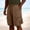 Coffee, variant on Men's Solid Elastic Waist Active Shorts, Zipper Pockets, Casual Lightweight Sports Bottoms Coffee XXXL
