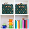 thumbnail image 6 of Yayeee 2 Pack Canvas Storage Basket with Handles for Shelves Fabric Bins Closet Organizer, Green Abstract Pattern, 6 of 8