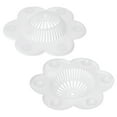 thumbnail image 1 of Colador de fregadero de cocina Uxcell de silicona flexible, atrapador de cabello blanco, paquete de 2, 1 of 6