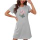 thumbnail image 1 of Camisón corto de talla grande para mujer, camisón de manga corta con estampado de pecho a la moda, camisón para mujer, 1 of 2
