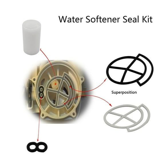 1Set 7129716 Water Softener Seal Kit 5 Screw Covers Water Softener Gasket Sealing Special-Shaped Rings For 3/4-Inch Valves