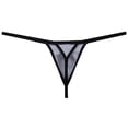 thumbnail image 4 of Botmois 4pack Men's Spandex Cheeky Thongs Micro Tangas Underwear Sexy Stringkini Posing Mini Bottom Briefs Underpants Lingerie Panties White+Black+Red+Dark Green XL, 4 of 4
