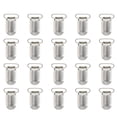 thumbnail image 1 of OUNONA 20pcs Clips for Suspenders in Silver for Craft Applications with Infants, 1 of 5