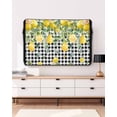thumbnail image 3 of Outdoor TV Cover 40 to 43 Inch Weatherproof, Gingham Farmhouse Waterproof TV Screen Protector for Outside Decor with Zipper and Pocket 40"L x 25"H , Lemon Black White Plaid Leaves Yellow Black, 3 of 7