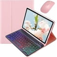 thumbnail image 1 of Funda con Teclado Retroiluminado Rosa y Negro con Mouse para iPad 10.2"/10.5", 1 of 7