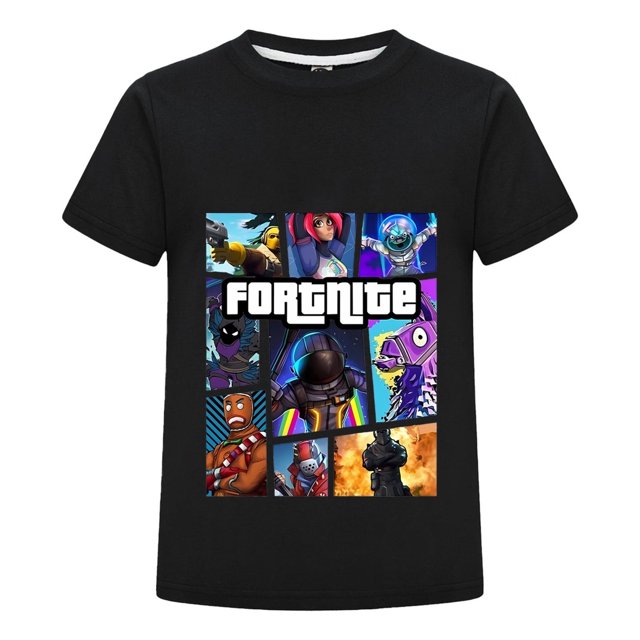 Playera Infantil de NTONGSHANBB para Niño y Niña, Camiseta Gamer de Algodón con Personajes, Ropa de Verano