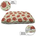 thumbnail image 3 of Floral Pet Bed, Macro Scene Top View of Blooming Poppies with Leaves, Chew Resistant Pad for Dogs and Cats Cushion with Removable Cover, 24" x 39", Cream Burnt Sienna, by Ambesonne, 3 of 4