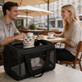 thumbnail image 4 of Cat Carrying Case - Pet Carrier Airline Approved, Protable and Breathable Pet Travel Carrier Removable Pad, Collapsible Cat Carrier Dog Carrier for Medium Cats Small Cats Dogs (Medium), 4 of 5