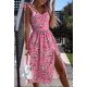 thumbnail image 1 of Nuevo vestido dulce con abertura en la espalda para mujer, vestido de manga corta acampanada con estampado de estilo playero para mujer, vestido de verano con cuello en V, ropa de calle, gotas, 1 of 2