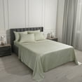thumbnail image 3 of Serta 6-Piece 800 Thread Count Green Cotton Rich Adult Bed Sheet Set, King - Deep Pocket, 3 of 9