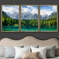 thumbnail image 3 of wall26 Framed Canvas Print Wall Art Set Blue Mountain with Emerald Forest &amp; Lake Nature Wilderness Photography Realism Rustic Scenic Relax/Calm for Living Room, Bedroom, Office - 24"x36&quot, 3 of 5