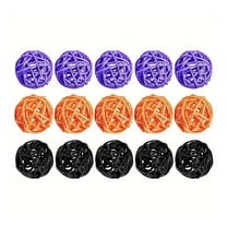 CASAFUN Christmas Wicker Rattan Balls Decorative Orbs Vase Fillers for Craft, Party, Wedding Table Decoration, Baby Shower, Aromatherapy Accessories
