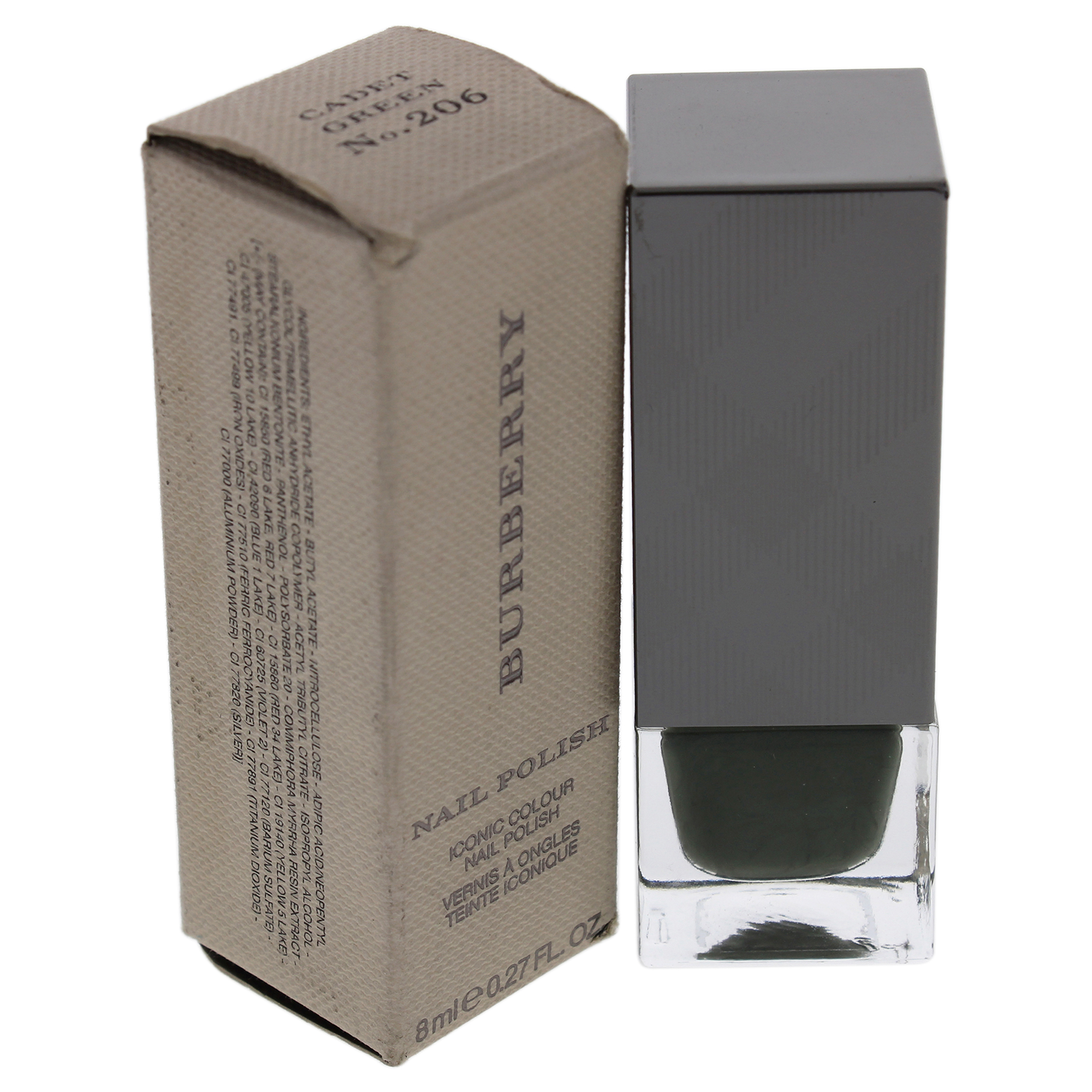 Iconic Colour Nail Polish - 206 Cadet Green by Burberry for Women - 0.27 oz Nail Polish