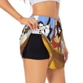 thumbnail image 3 of Lsque Bluey Printed Women's Running Shorts with Liner Pockets,Elastic Quick Dry Workout Athletic Gym Yoga Shorts,Womens High Waist Shorts-Medium, 3 of 9