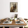 thumbnail image 2 of Horse Canvas Wall Art Animal Wildlife Wall Decor Farmhouse Canvas Picture Brown Horse Canvas Prints Painting Modern Artwork for Living Room Bedroom Office Home Decor Framed 12 x 16 Inch, 2 of 6