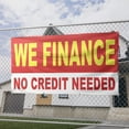 thumbnail image 2 of We Finance No Credit Needed Banner 13 oz Heavy Duty Vinyl Easy Payments Sign We Finance Vinyl Banner Outdoor/Indoor Multiple Sizes & Colors Single-Sided with Metal Grommets (4x6 ft, Ye & Re & Wh), 2 of 6