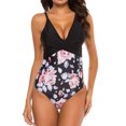 thumbnail image 3 of Gibobby Trajes de Baño para Mujer Una pieza de traje de traje de baño Bikini Push Up Flowers Swimwear Women Swimwears Tankinis Set(Rosa,CH), 3 of 5