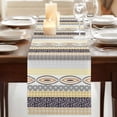 thumbnail image 3 of Table Runners 72 Inches Long Dress Scarves, Yellow Grey Geometric Farmhouse Kitchen/Dining Table Runner, Coffee Tablerunners, Boho Vintage Country Flowers Leaves 16x72 Inch, 3 of 9
