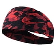thumbnail image 2 of Bandeau Rouge Unisexe Anti-Transpiration pour Sports Entraînement Physique Yoga Course Élastique, 2 of 2