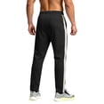 thumbnail image 4 of Trgacdwlo Men's Hiking Pants Striped Straight Leg Mens Joggers Quick Dry Drawstring Outdoor Golf Fishing Lounge Pants Men Black L, 4 of 4