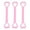 pink, variant on ZZkhGO 3-Pack Elastic Exercise Bands with Handles, Non-Slip Resistance Bands, Portable Workout Equipment for Home Gym Travel Yoga Pilates, Blue