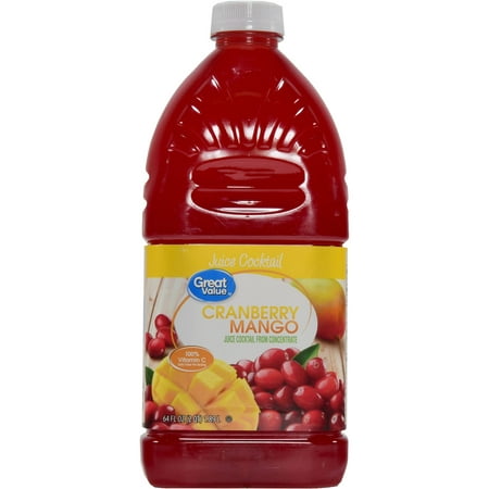 (8 Pack) Great Value Cranberry Mango Juice Cocktail, 64 fl