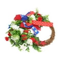 thumbnail image 4 of 4th Of July Wreath, Vibrant Colors Independence Day Wreath Decorations Hanging Ornament  For Front Door, 4 of 8