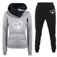thumbnail image 2 of Itsame Sweatsuits 2pcs Sets for Womens Long Sleeved Sweatshirt and Pants Printed Casual Set Gray Size L, 2 of 3