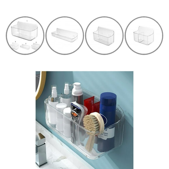 Adhesive Bathroom Shelf Anti-deformed PET Bath Essentials Shower Caddy for Kitchen