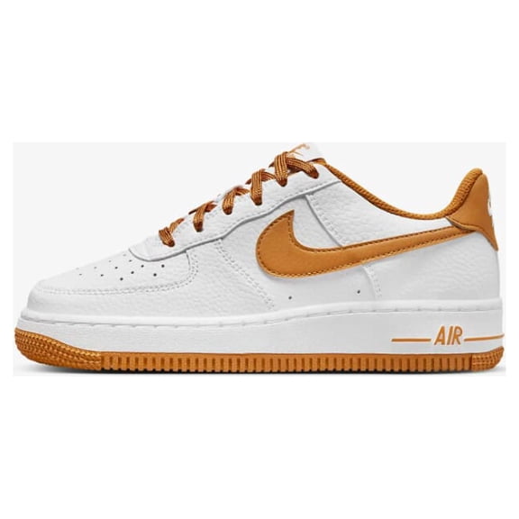 Nike Air Force 1 BG White/Desert Ochre FJ0706-100 Grade-School Size 6Y Medium