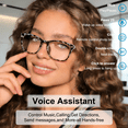 thumbnail image 6 of AI Smart Glasses for Men Women, Deepseek R1 & Gemini-2.5 AI Assistant, 164 Languages Support, Bluetooth 5.3, Music Playback, Hands-Free Calling, IP67 Waterproof, Physical Photochromic Lenses, 6 of 9