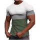 thumbnail image 2 of Tops para hombre, blusas y camisas de manga corta con cuello redondo para hombre, camisetas casuales holgadas con estampado elástico para hombre, blusa de manga corta con cuello redondo para primavera, 2 of 7