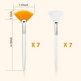 thumbnail image 2 of Lsupdaol 14 Pieces Fan Brushes Applicator, Mask Brushes for Facial Makeup Tools for Face Cosmetic(White, Yellow), 2 of 12