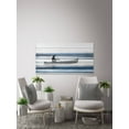 thumbnail image 3 of Parvez Taj Blue Lake Canoe II White Wood Wall Art, 3 of 7