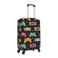 thumbnail image 3 of Qekee Retro Video Game Elastic Luggage Cover, Double-sided Print, Invisible Zipper, for Travel, Business, Daily - Small, 3 of 9