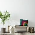 thumbnail image 4 of Simply Daisy 18-inch Square Bold Blocks Polyester Indoor Pillow, Kelly Green Qty 1, 4 of 4