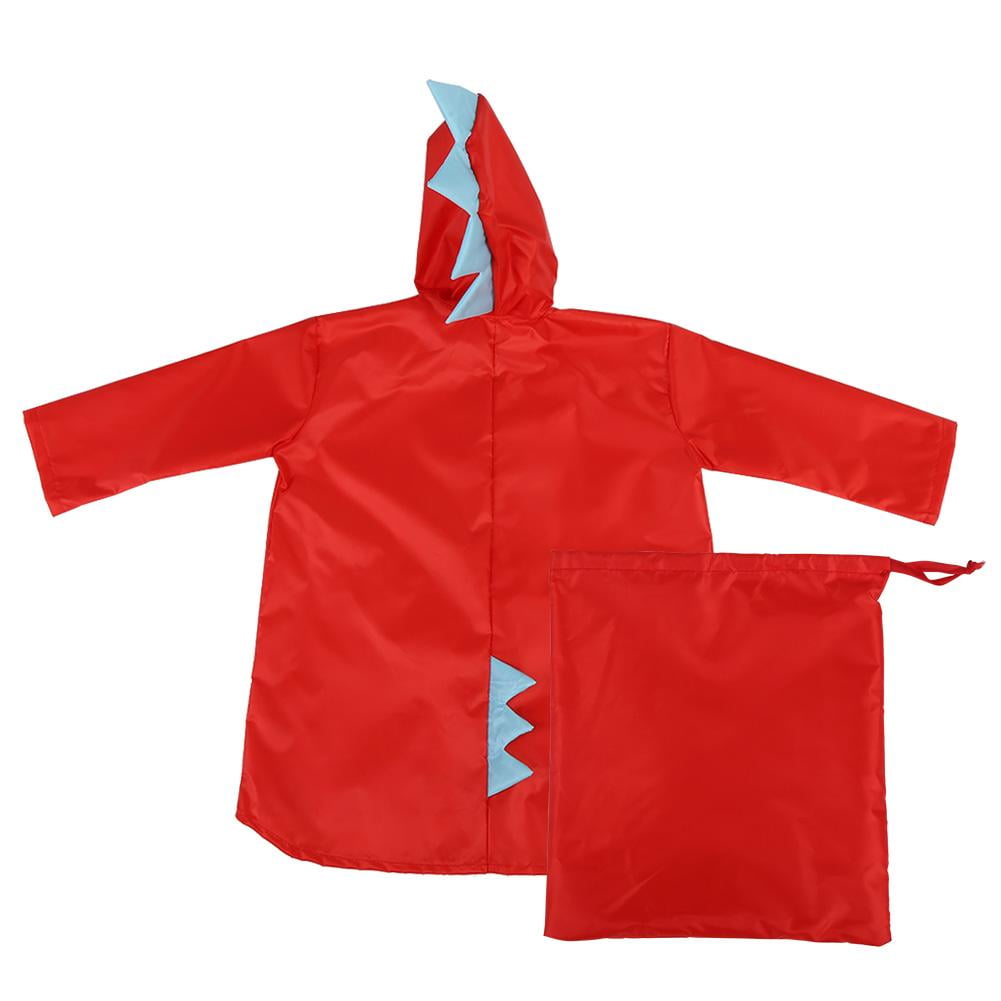Mgaxyff Kids Rain Coat,Cute Dinosaur Pattern Kids PVC Raincoat Boy Girl