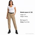 thumbnail image 7 of Dickies Womens Cargo Pants - Cotton Twill High Rise Casual Jogger Work Pants with Pockets & Elastic Bottom, 7 of 7