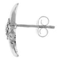 thumbnail image 6 of Jewelry Trends Sterling Silver Crescent Moon and Star Stud Post Earrings with Blue Topaz, 6 of 6