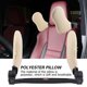 thumbnail image 5 of Cojín para reposacabezas de asiento de coche, almohada de poliéster, cojín de apoyo para el descanso del cuello (color crema), 5 of 8