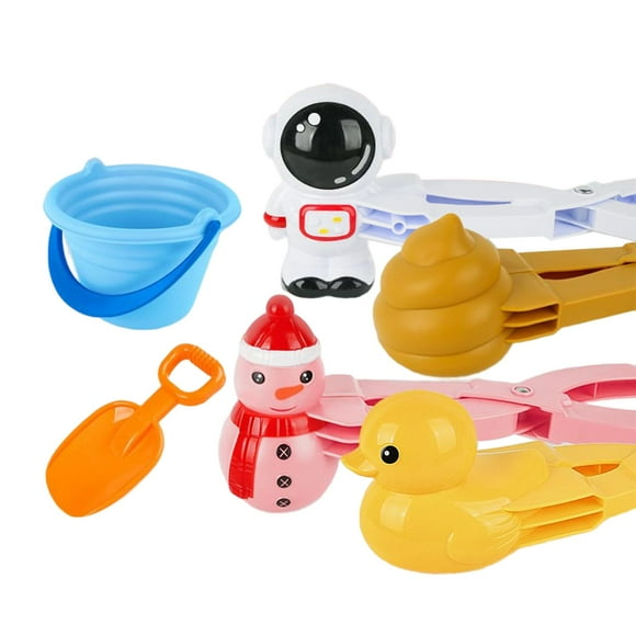 6 uds., herramientas para hacer bolas de nieve, abrazaderas para hacer bolas de nieve, juguetes deportivos de lucha, Clip de bola de nieve para patio sin corazón Salvador Clip de bola de nieve