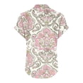 thumbnail image 4 of Youyipin Womens Tops Women Casual Printed Short Sleeve Button Home Outfits Casual V-Neck T-Shirt Blouses Graphic Tees For Women, 4 of 5