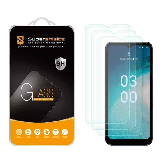 (3 Pack) Supershieldz Designed for Nokia C300 Tempered Glass Screen Protector, Anti Scratch, Bubble Free