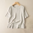 thumbnail image 2 of Tops for Women Trendy Shirts for Women Work Workout Tops Long Sleeves Stretch Short Sleeve Shirt Teen Girl Women's Sports Shirts Colla Sleeveless Womens Lady Tee Short Sleeve Fashion Tee Beige 3XL, 2 of 3