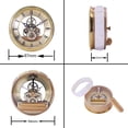 thumbnail image 2 of Reloj de pared de números de clásica de 97 mm, cara forma forma forma silenciosa dorado BLESIY Perspectiva Reloj Dorado, 2 of 8