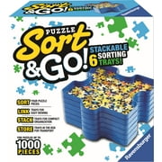 Ravensburger Puzzle Sort & Go Stackable Sorting Trays | Sort and Store Up to 1,000 pieces