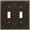 Aged Bronze, variant on Amerelle 65TTDB Moderne Wallplate 2 Toggle Cast Metal Bronze 1-Pack