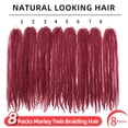 thumbnail image 2 of Marley Twist Braiding Hair 18 Inch Red Marley Twist Hair 8 Packs Cuban Twist Hair Afro Kinky Curly Crochet Hair Synthetic Marley Hair Extensions (18 Inch(Pack of 8),#Bug), 2 of 7
