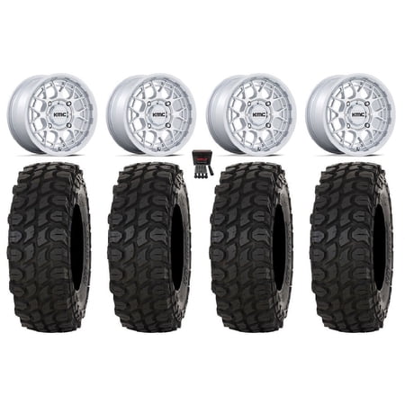 KMC Technic 15" Wheels Gloss Machined 35" XComp ATR Tires Can-Am Maverick X3 / Honda Pioneer 1000 / Talon