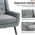 thumbnail image 4 of UIXE Accent Chair Linen Fabric Armchair for Living Room Modern Arm Chair, Gray, 4 of 7
